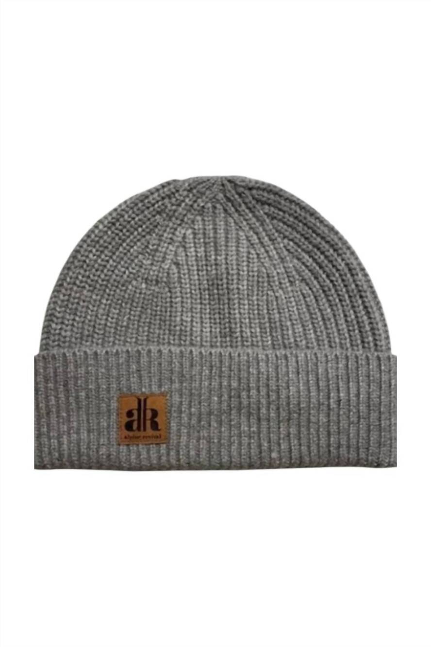 NEW ALPINE REVIVAL women's luxe cashmere beanie in graybird